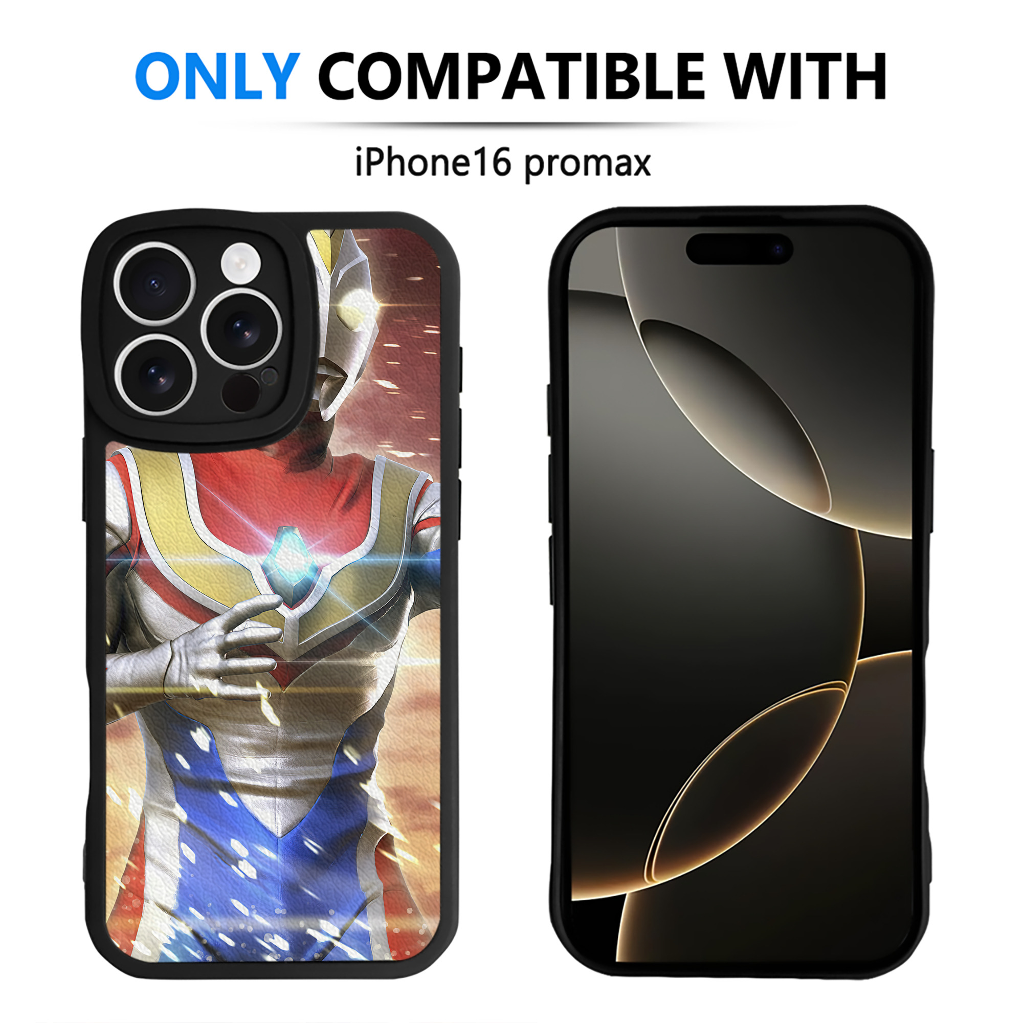 （画像用） ウルトラマン Ultraman 【iPhone 16シリーズ対応】シリコンスマホケース（レザー調） 材質：シリコン